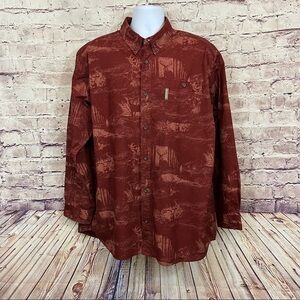 Columbia River Lodge Deer Hunting Button Long Sleeve Shirt